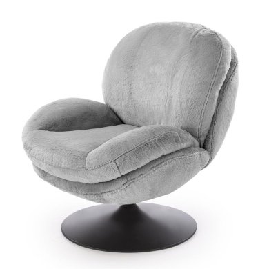 Крісло м'яке поворотне Halmar SHELL Попелястий V-CH-SHELL-FOT-POPIELATY фото - 4