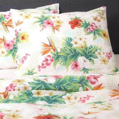 Комплект постельного белья Homla TROPICAL 160x200 см Белый 209764 фото - 6