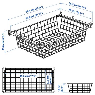 IKEA Корзина HJALPA (ИКЕА ХЬАЛПА) 59213467 фото - 6