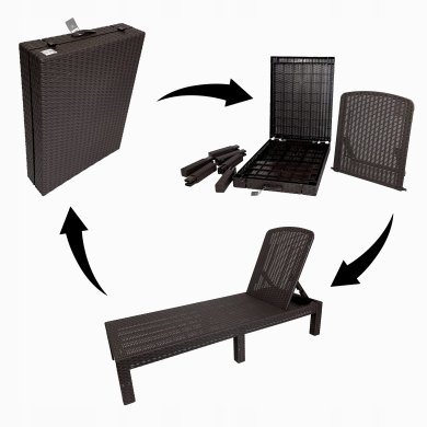 Складной шезлонг Kontrast Коричневый - 2 Складной шезлонг Kontrast Коричневый 5.10.212641 фото - 2