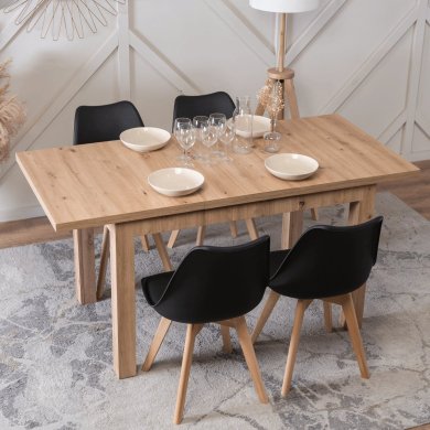 Раскладной обеденный стол Mebel Elit SKUBI Дуб артизан - 11 Раскладной обеденный стол Mebel Elit SKUBI Дуб артизан W.SKUBI/DA/S фото - 11