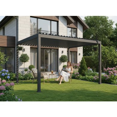 Пергола з LED підсвіткой Garden Line 4x3 м Сірий VIN0654 фото - 4