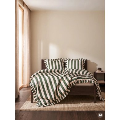 Комплект постельного белья Homla TIFFANY 160x200 см Зеленый 245002 фото - 6