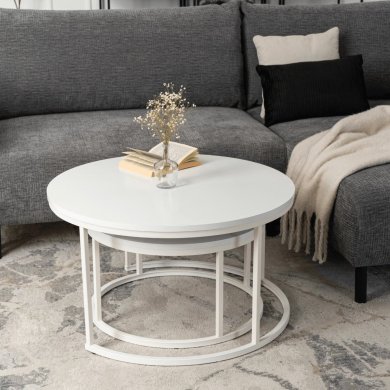 Комплект журнальних столів Mebel Elit JACK MAX 2 шт Білий ME.MAXJACK/B/B/L фото - 9