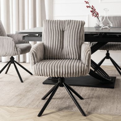 Обеденный стул поворотный Mebel Elit JUNE Velvet Серый ME.JUNE/P/SZTR/K фото - 7