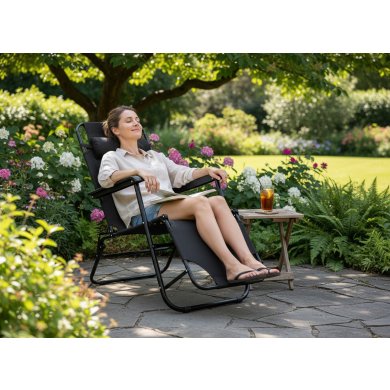 Складной шезлонг Garden Line LEZ7838 Черный LEZ7838 фото - 7