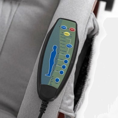 Кресло мягкое массажное с подставкой Mebel Elit CANO Серый ME.CANO/P/T/FW фото - 10