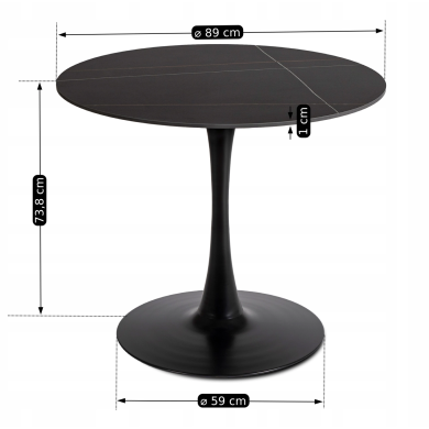 Обеденный стол Mebel Elit SANDER Marmur Черный - 10 Обеденный стол Mebel Elit SANDER Marmur Черный ME.SANDER/CZ/S фото - 10