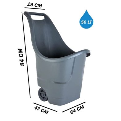 Садовая тележка Garden Line 50 л Антрацит ANI4770 фото - 5