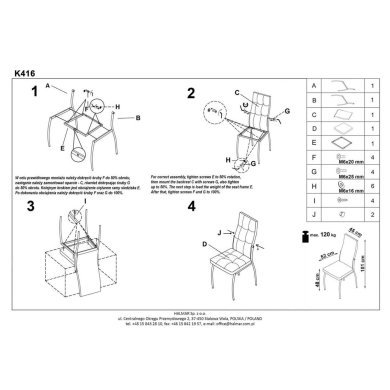 Стул Halmar K416 Темно-зеленый V-CH-K/416-KR-C.ZIELONY фото - 11