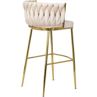 Барный стул Mebel Elit FLORES 2 Кремовый - 4 Барный стул Mebel Elit FLORES 2 Кремовый ME.FLORES2/KR/ZL/V/H фото - 4