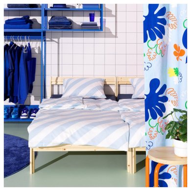 IKEA Комплект постельного белья SLOJSILJA 150x200 см Принт (ИКЕА СЛОЙСИЛЯ) 30561396 фото - 7