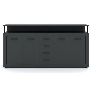 Комод Mebel Elit BLAGO Антрацит W.LUNA/ANT/ANT/KOM4D4S фото - 4