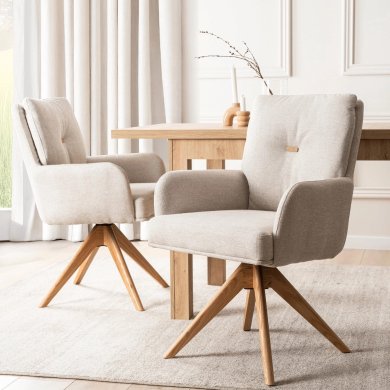 Обеденный стул поворотный Mebel Elit BIANCO Бежевый ME.BIANCO/BZ/T/K фото - 5