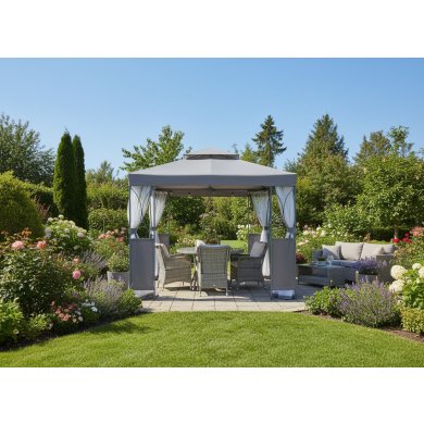 Садовая беседка с москитной сеткой Garden Line 2,5x2,5 м Серый TUN3989 фото - 6