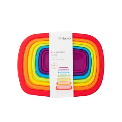 Набор прямоугольных контейнеров Homla ADDA 7 шт | Прозрачный 162625 фото - 6