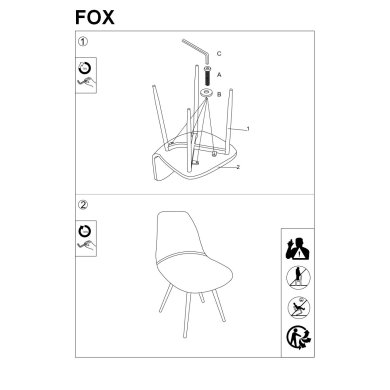 Обідній стілець Signal Fox Velvet Синій FOXVCG фото - 2