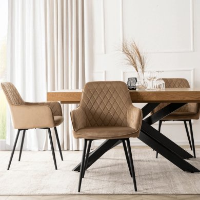 Обідній стілець Mebel Elit BRESSO Welur Бежевий ME.BRESSO/BZ/CZ/V/K фото - 6