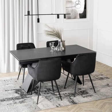 Обеденный стул Mebel Elit MODESTO Welur Черный ME.MODESTO/CZ/CZ/V/K фото - 5