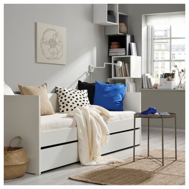 IKEA Раскладная кушетка с 2 матрасами VIHALS 80x200 см Белый (ИКЕА ВИХАЛС) 89580637 фото - 20