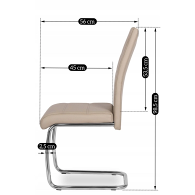 Обеденный стул Mebel Elit EDER Бежевый ME.EDER/BZ/CH/E/K фото - 2