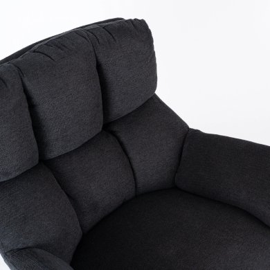 Крісло м'яке поворотне Mebel Elit REAL Чорний ME.REAL/CZ/CZ/T/FW фото - 6