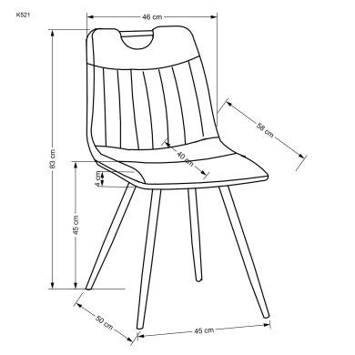 Обеденный стул Halmar K521 Горчичный V-CH-K/521-KR-MUSZTARDOWY фото - 13
