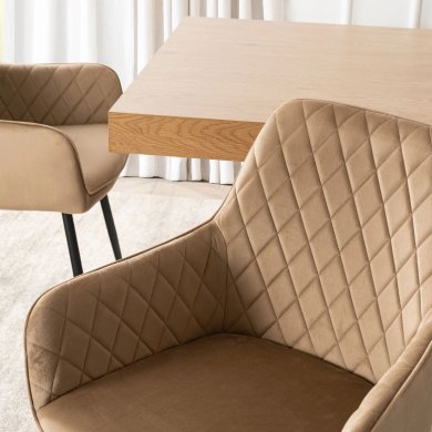 Обідній стілець Mebel Elit BRESSO Welur Бежевий ME.BRESSO/BZ/CZ/V/K фото - 8