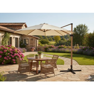 Садова парасоля з чохлом Garden Line ROMA 2 300х300 см Бежевий GAO6327 фото - 3