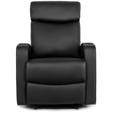Крісло м'яке розкладне з реклайнером Mebel Elit ALAN 2 skora Чорний ME.ALAN/CZ/E/FW фото - 2