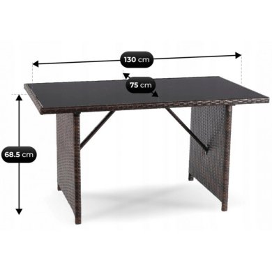 Комплект садовой мебели Mebel Elit DALLAS Коричневый ME.DALLAS/BR/RT/OGR/ZES фото - 9