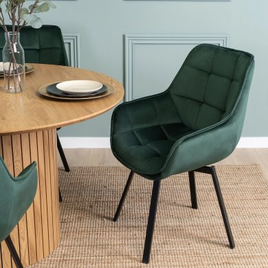 Обідній стілець поворотний Mebel Elit LUNA Welur Зелений ME.LUNA/Z/V/K фото - 8
