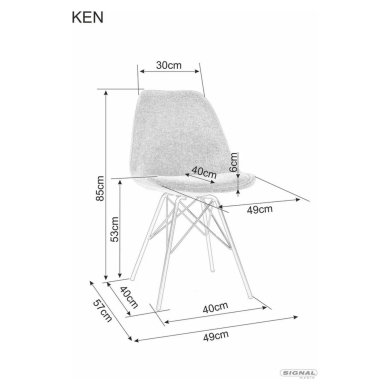 Обідній стілець Signal KEN Brego Оливковий KENBRCOL фото - 2