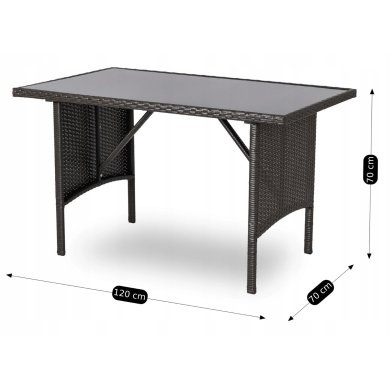 Комплект садовой мебели Mebel Elit ATLANTA Черный ME.ATLANTA/CZ/RT/OGR/ZES фото - 13