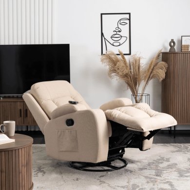 Кресло мягкое раскладное массажное с реклайнером Mebel Elit BOX 2 Бежевый - 11 Кресло мягкое раскладное массажное с реклайнером Mebel Elit BOX 2 Бежевый ME.BOX2/BZ/T/FW фото - 11