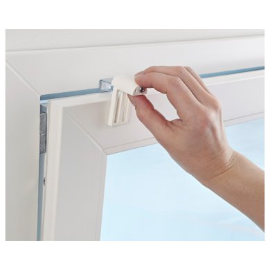 IKEA Набор кронштейнов для рулонных штор KLAMBY 2 шт Белый (ИКЕА ЗАЖИМЫ) 90149761 фото - 3