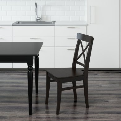 IKEA Обідній стілець INGOLF Чорний (ИКЕА ИНГОЛЬФ) 60217822 фото - 10