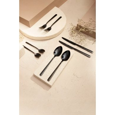 Набір столових приборів Homla Lugano Homla 24 шт. | Чорний - 11 Набір столових приборів Homla Lugano Homla 24 шт. | Чорний 215817 фото - 11