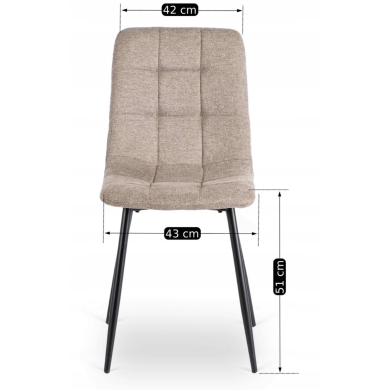 Обеденный стул Mebel Elit PERU 2 Бежевый - 10 Обеденный стул Mebel Elit PERU 2 Бежевый ME.PERU2/BZ/T/K фото - 10