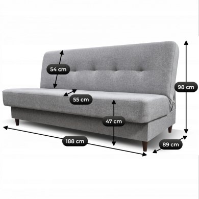 Розкладний диван Mebel Elit ARUBA 2 Світло-сірий PPHUE.ZOSIA2/LUX32/WER фото - 8