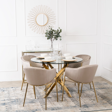 Обідній стілець Mebel Elit INNES Welur Бежевий ME.INNES/BZ/ZL/V/K фото - 2