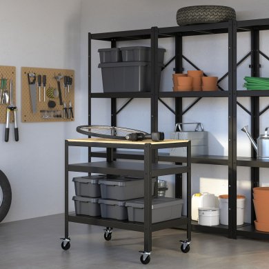 Візок BROR Чорний - 2 IKEA Візок BROR Чорний (ИКЕА БРОР) 60333850 фото - 2