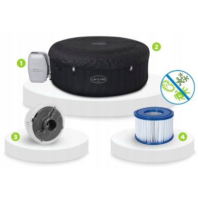 Джакузи Bestway LAY-Z-SPA MIAMI AIRJET 180х66 см Черный BES60001 фото - 2