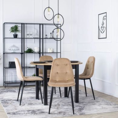 Обеденный комплект мебели Mebel Elit HARRY ARIS | Дуб ривьера / Черный / Бежевый - 16 Обеденный комплект мебели Mebel Elit HARRY ARIS | Дуб ривьера / Черный / Бежевый HARRY/DR/CZ/S/ARIS/BZ/V/Z4/K фото - 16