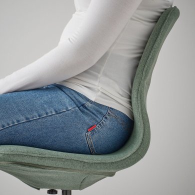 IKEA Офисное кресло LANGFJALL Зеленый (ИКЕА ЛАНГФЬЯЛЛЬ) 29506056 фото - 4