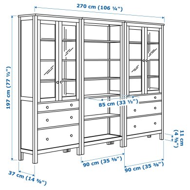 Комбінація HEMNES - 3 IKEA Комбінація HEMNES (ИКЕА ХЕМНЭС) 19233759 фото - 3