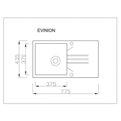 Гранитная мойка Halmar Evinion | Серый V-PL-EVINION-ZLEW-SZARY фото - 3