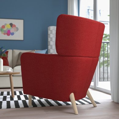 Кресло мягкое OSKARSHAMN Красный - 3 IKEA Кресло мягкое OSKARSHAMN Красный (ИКЕА ОСКАРШАМН) 50521682 фото - 3