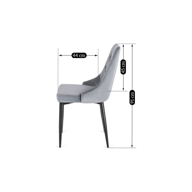 Обеденный стул Mebel Elit CORK Welur Серый ME.CORK/P/V/K фото - 13