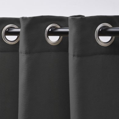 IKEA Штори GINSTMOTT 145х300 см 2 шт Темно-сірий (ИКЕА ГИНСТОТТ) 50605417 фото - 3